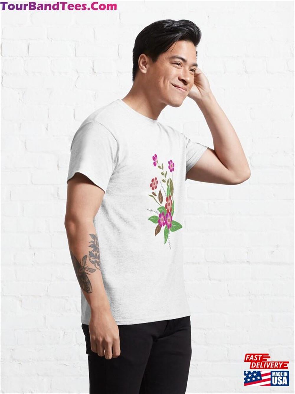 Floral Print Color Splash Classic T-Shirt Unisex 29Uf117675 – Utopia Fashion