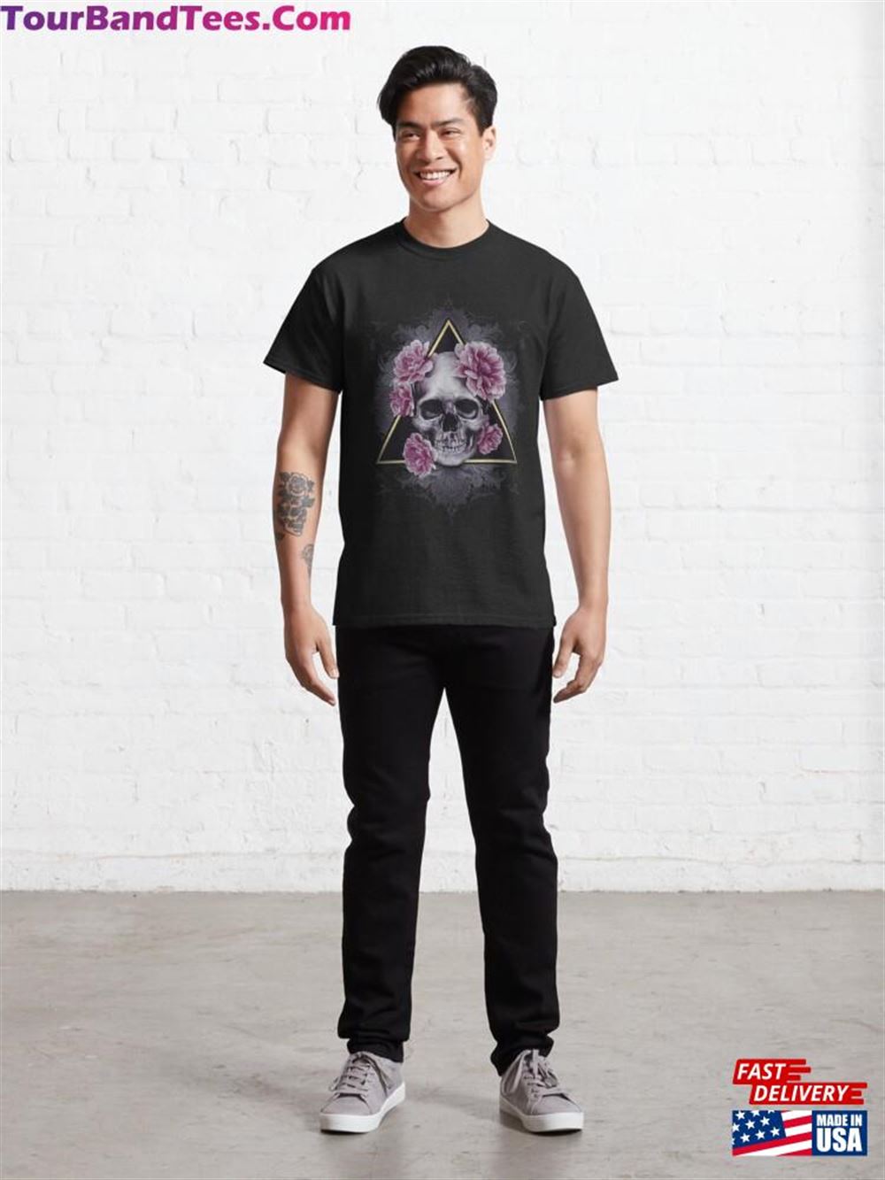 Floral Skull Classic T-Shirt Unisex Sweatshirt 29Uf106983 – Utopia Fashion