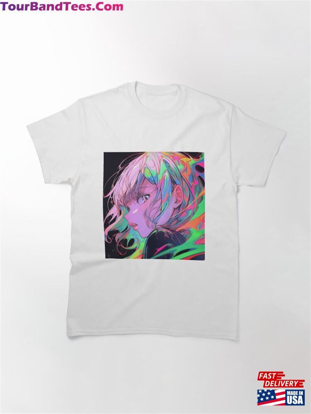 Fluid Psychedelic Fantasy Anime Girl Classic T-Shirt Hoodie Unisex 29Uf115666 – Utopia Fashion