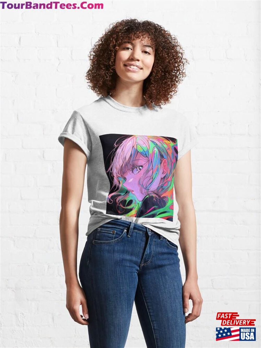 Fluid Psychedelic Fantasy Anime Girl Classic T-Shirt Hoodie Unisex 29Uf115666 – Utopia Fashion