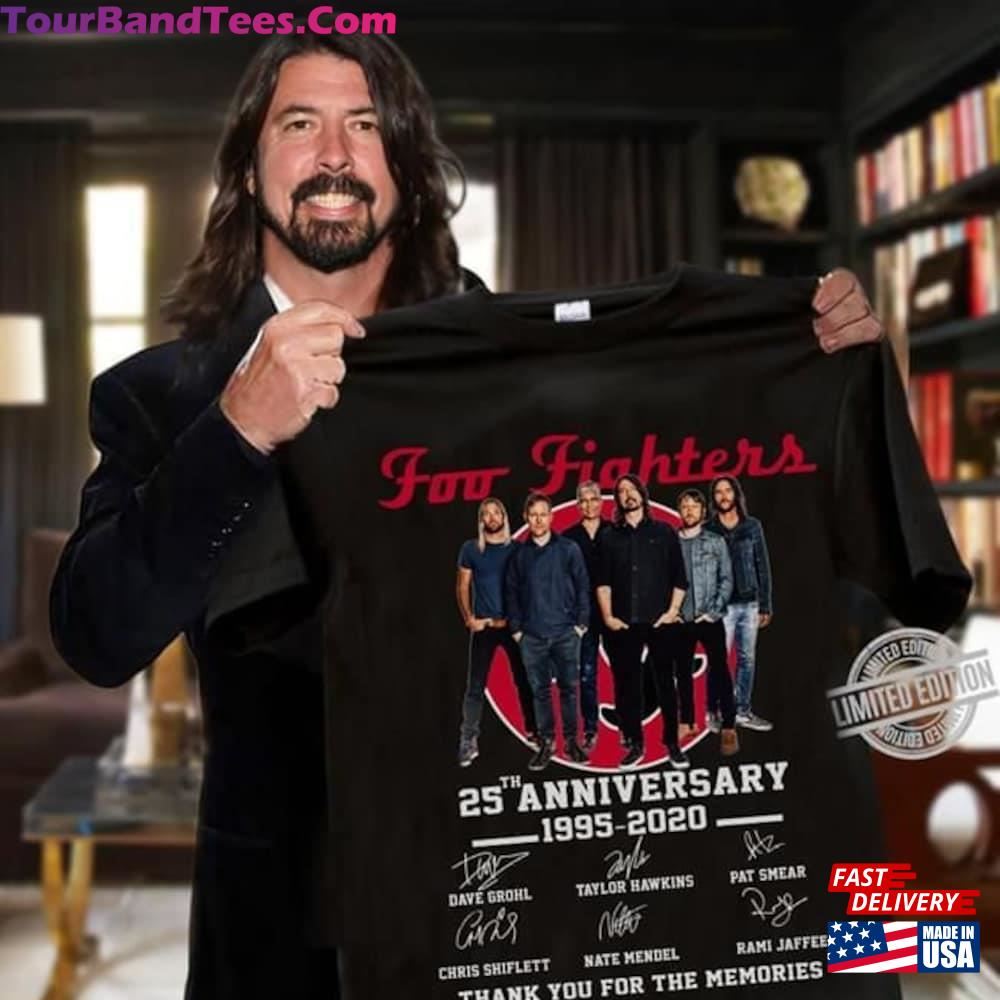 Foo Fighters Tour Shirt 25Th Anniversary Members Signature And Thank You For The Memories Unisex Hoodie 29Uf097151 – Utopia Fashion