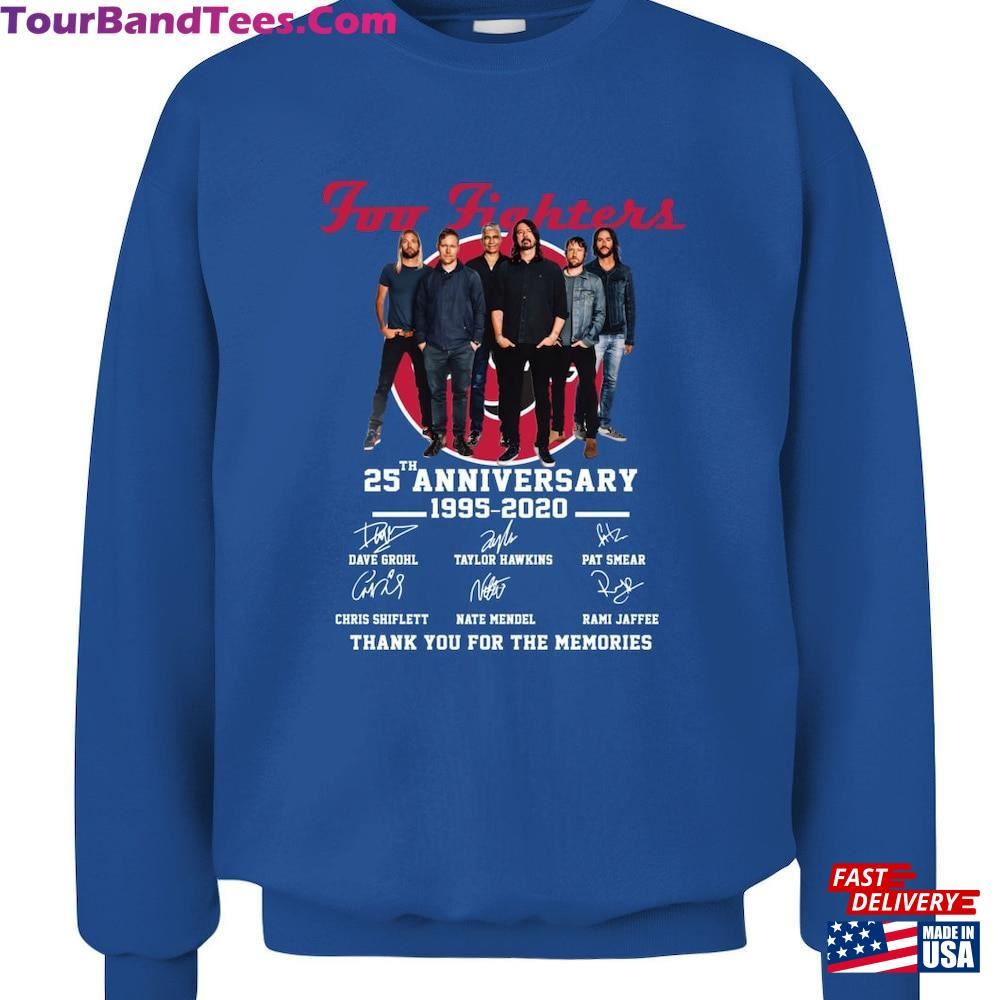 Foo Fighters Tour Shirt 25Th Anniversary Members Signature And Thank You For The Memories Unisex Hoodie 29Uf116731 – Utopia Fashion