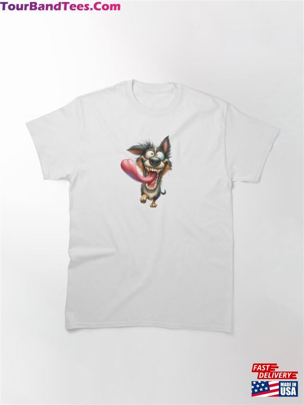 Funny Crazy Dog Classic T-Shirt 29Uf097718 – Utopia Fashion