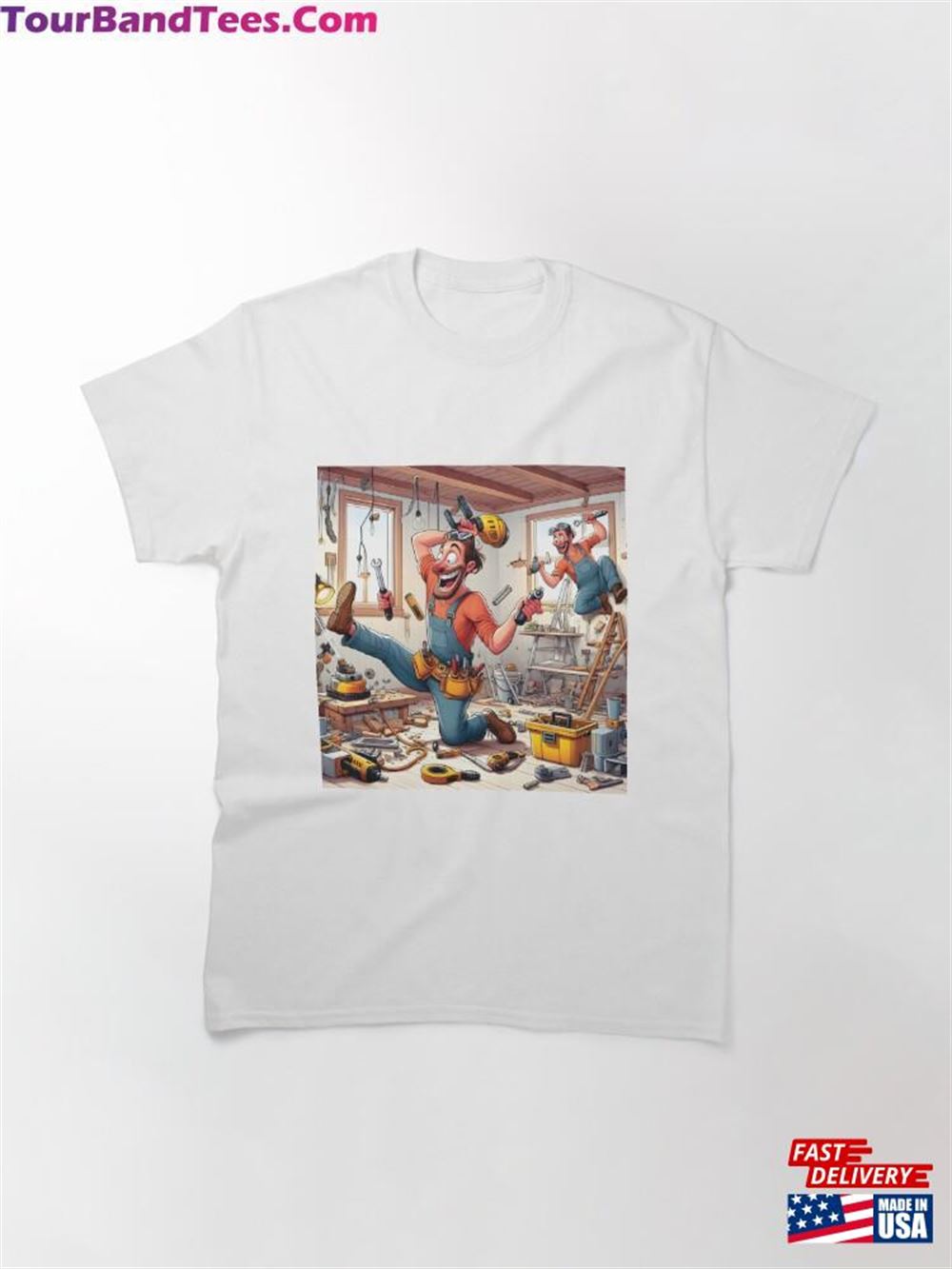 Funny Dad Doing Some Work Around The House And Things Aren’T Going Well! Classic T-Shirt 29Uf117346 – Utopia Fashion