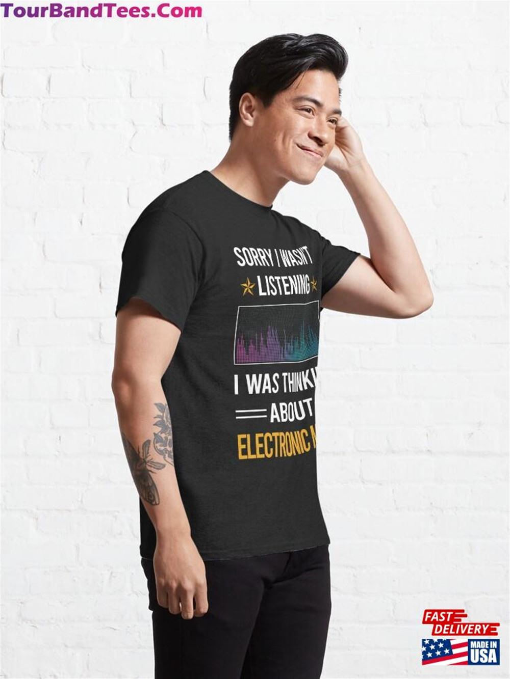 Funny Listening Electronic Music Classic T-Shirt 29Uf112694 – Utopia Fashion