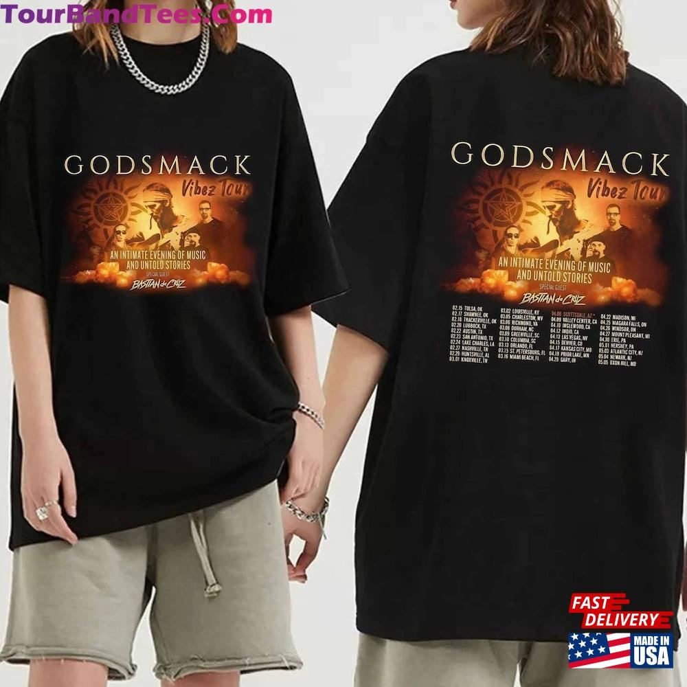 Godsmack Vibez North American Tour Shirt Band Fan Concert T-Shirt Hoodie 29Uf096086 – Utopia Fashion