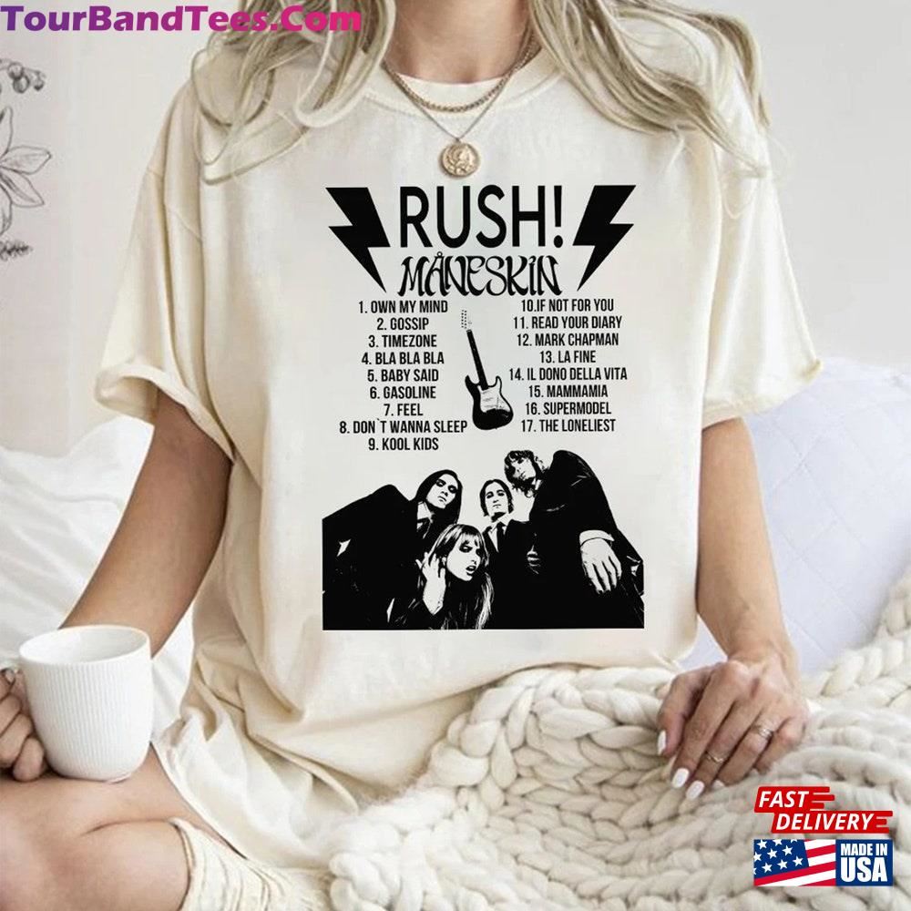 Graphic Vintage Maneskin Band Shirt Music World Tour Crewneck Tee Classic Sweatshirt 29Uf093084 – Utopia Fashion