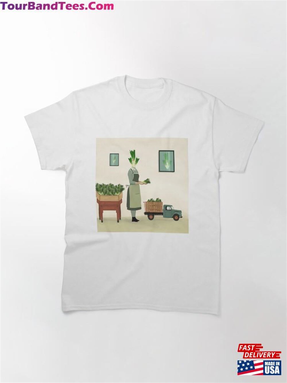 Green Onions Everywhere Classic T-Shirt 29Uf097595 – Utopia Fashion