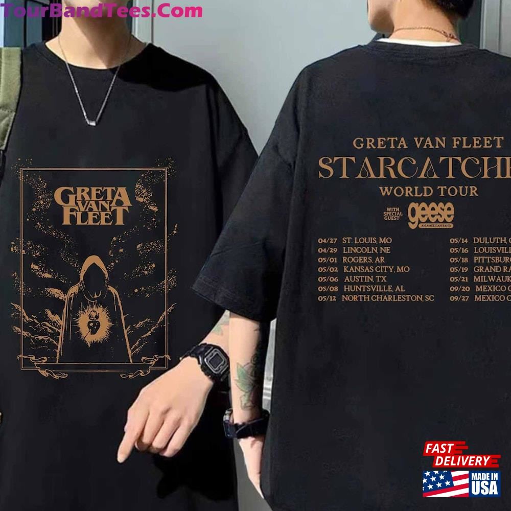 Greta Van Fleet Starcatcher World Tour Shirt Concert Vintage Tee Classic Unisex 29Uf092788 – Utopia Fashion