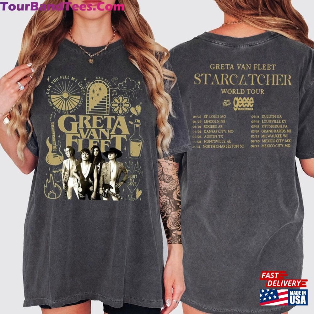 Greta Van Fleet Tour Shirt Floral Retro Sweatshirt T-Shirt Band Tee Starcatcher Unisex Hoodie 29Uf092592 – Utopia Fashion