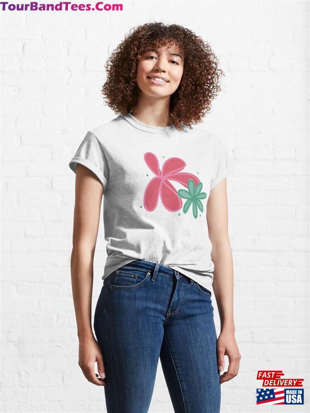 Groovy Flowers Classic T-Shirt Unisex 29Uf106966 – Utopia Fashion