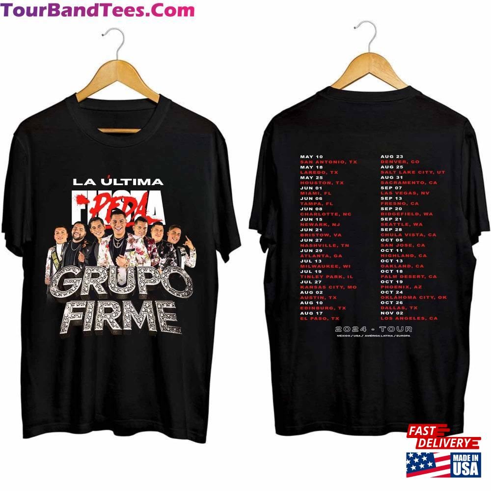 Grupo Firme La Ultima Peda Tour Shirt Band Fan T-Shirt Unisex 29Uf096296 – Utopia Fashion