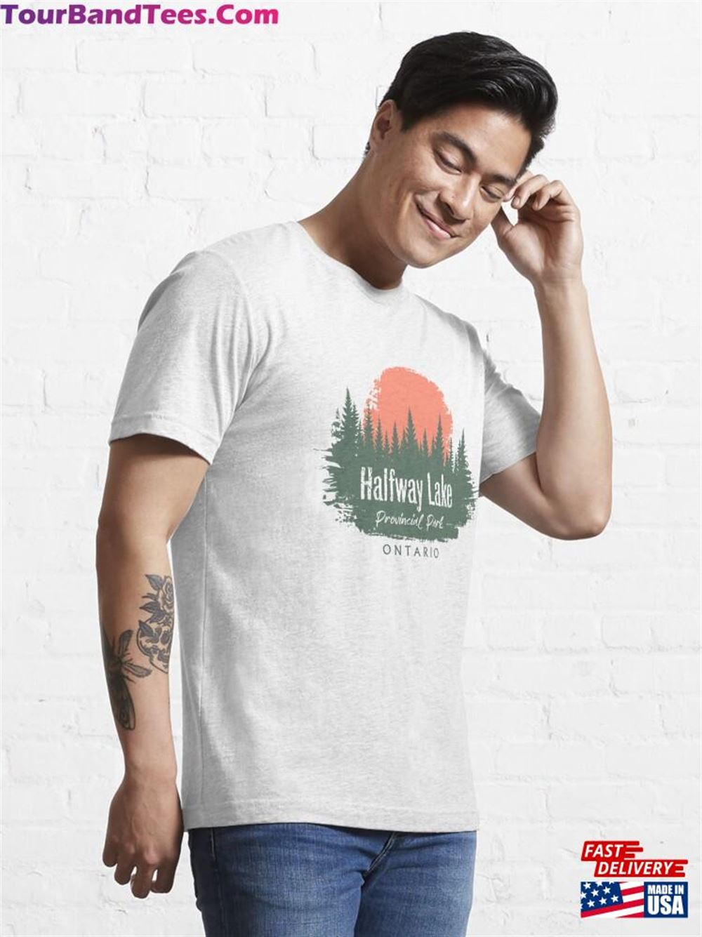 Halfway Lake Provincial Park Ontario Forest And Sunset Essential T-Shirt Unisex 29Uf097218 – Utopia Fashion