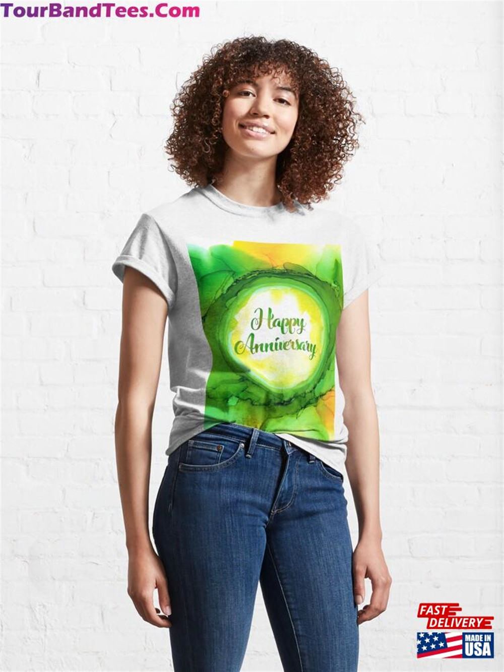 Happy Anniversary Alcohol Ink Classic T-Shirt 29Uf116781 – Utopia Fashion