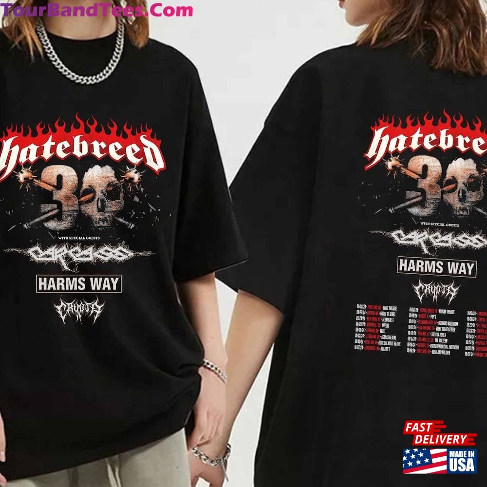 Hatebreed 30Th Anniversary North American Tour Shirt Band Fan Concert Unisex Sweatshirt 29Uf096363 – Utopia Fashion