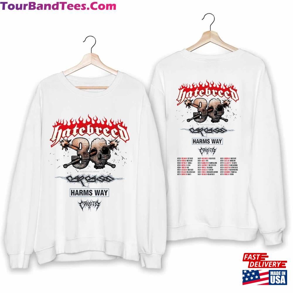 Hatebreed 30Th Anniversary North American Tour Shirt Band Fan Concert Unisex Sweatshirt 29Uf096363 – Utopia Fashion