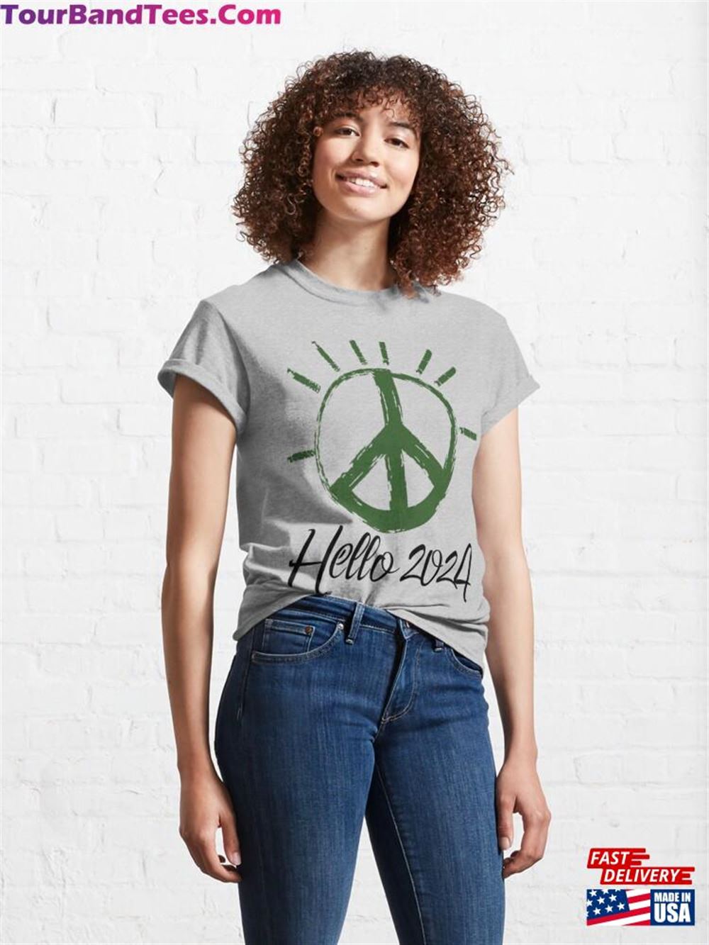 Hello And The Symbol Of Peace Classic T-Shirt Sweatshirt 29Uf116479 – Utopia Fashion