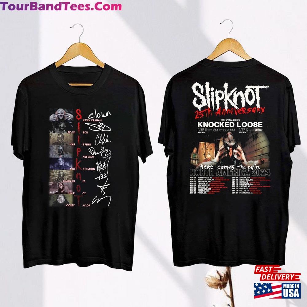 Here Comes The Pain 25Th Anniversary Tour Slipknot Shirt Merch Band Fan Gift Sweatshirt T-Shirt 29Uf117242 – Utopia Fashion