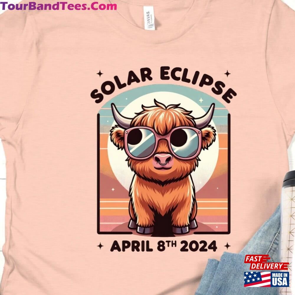 Highland Cow Solar Eclipse April 8Th Shirts Total Crewneck T-Shirt Spring America Souvenir Gift Hoodie Unisex 29Uf092055 – Utopia Fashion