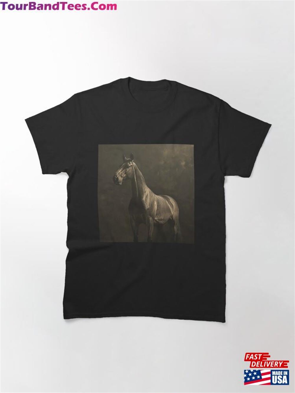 Horse Illustration Art Classic T-Shirt 29Uf106097 – Utopia Fashion