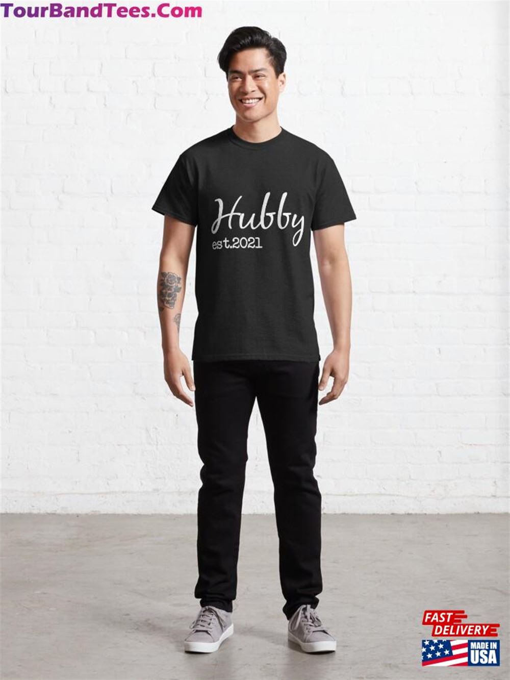 Hubby Est Engagement Couples T-Shirt Classic Unisex 29Uf102134 – Utopia Fashion