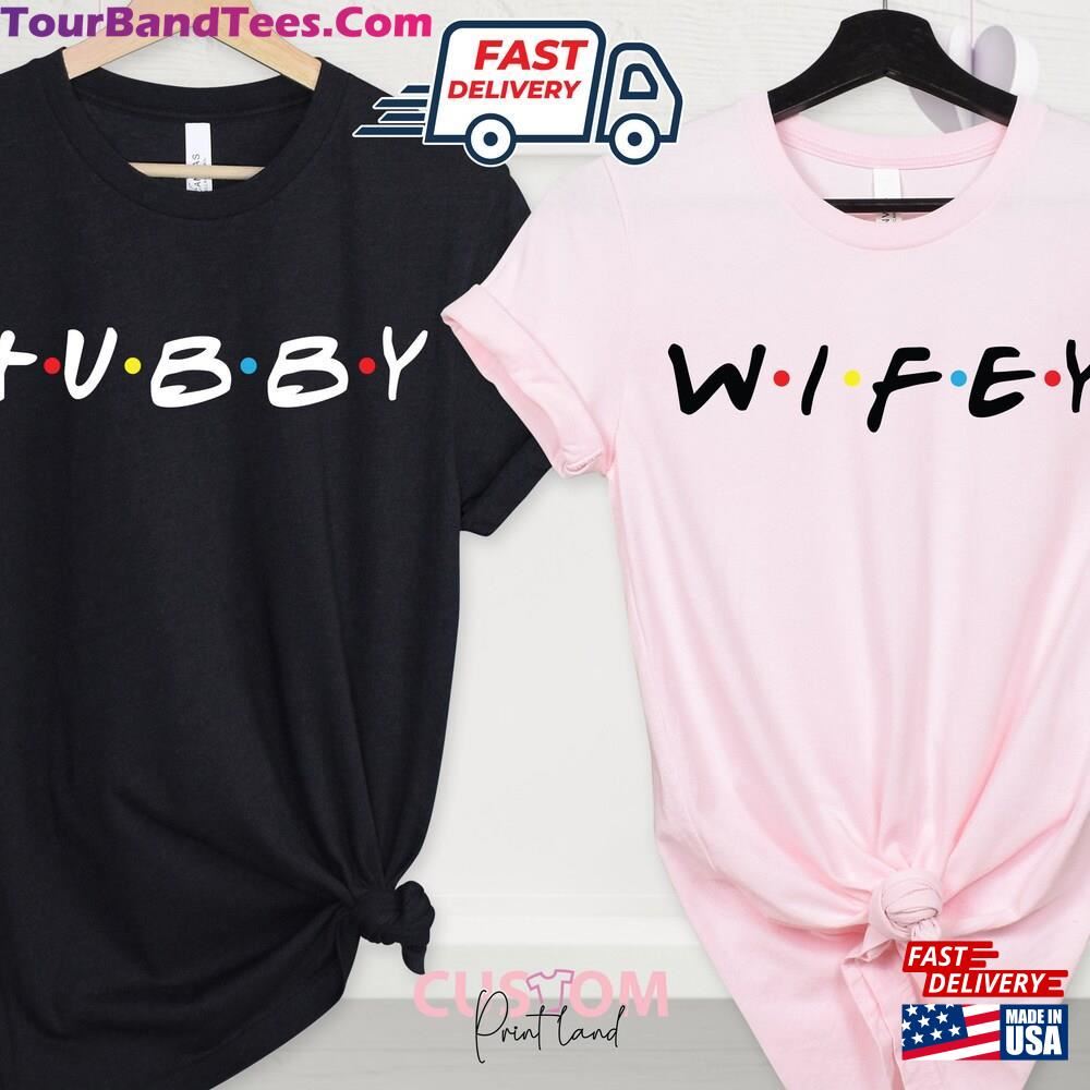 Hubby Wifey Matching Friends T-Shirt Valentine Couple Shirts Newlywed Gift Unisex Hoodie 29Uf101029 – Utopia Fashion