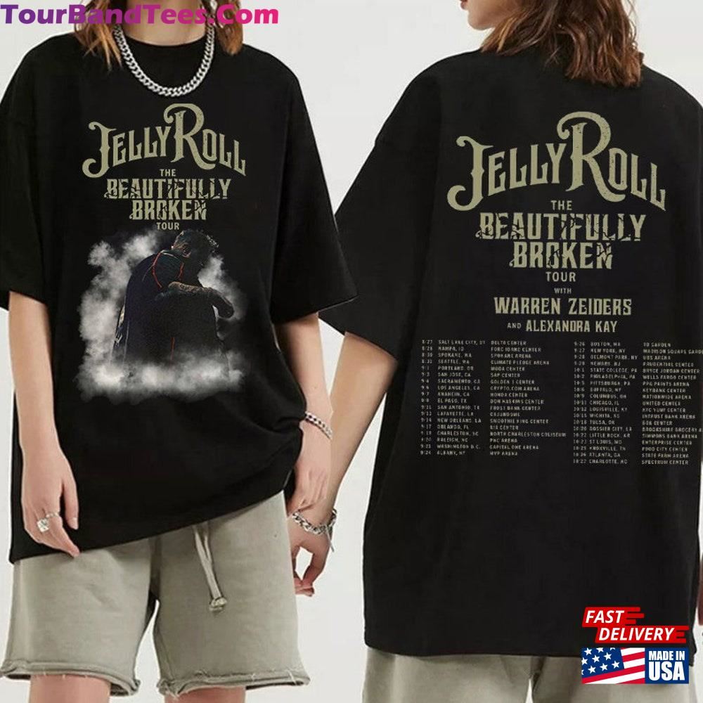 Jelly Roll Shirt The Beautifully Broken Tour Side Concert Sweatshirt Hoodie 29Uf096399 – Utopia Fashion