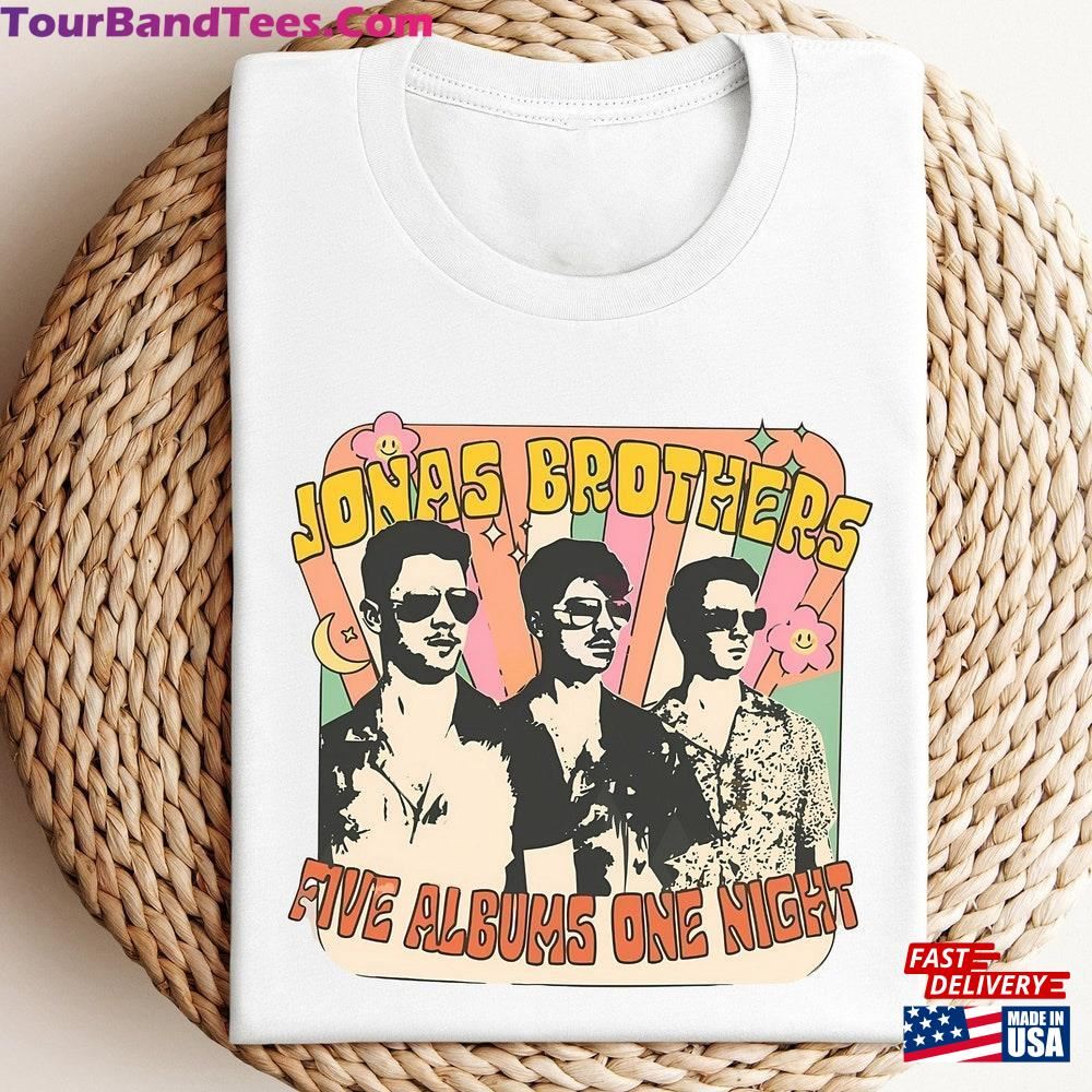 Jonas Brothers Shirt Five Albums One Night Tour V Neck Vintage Tank Top T-Shirt Unisex 29Uf102988 – Utopia Fashion