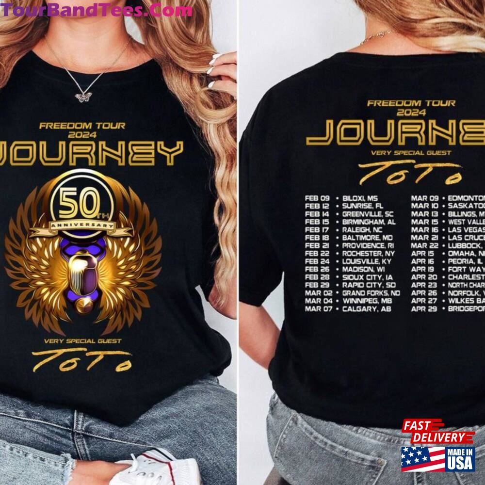 Journey Freedom Tour Shirt With Toto Concert Band Fan Classic T-Shirt 29Uf115604 – Utopia Fashion