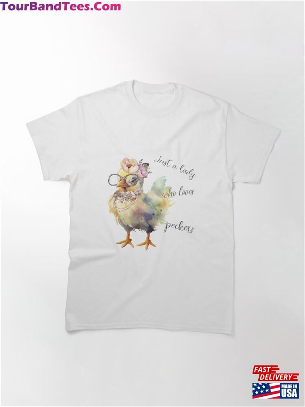 Just A Lady Who Loves Peckers Girl Chickens Classic T-Shirt Sweatshirt 29Uf106519 – Utopia Fashion