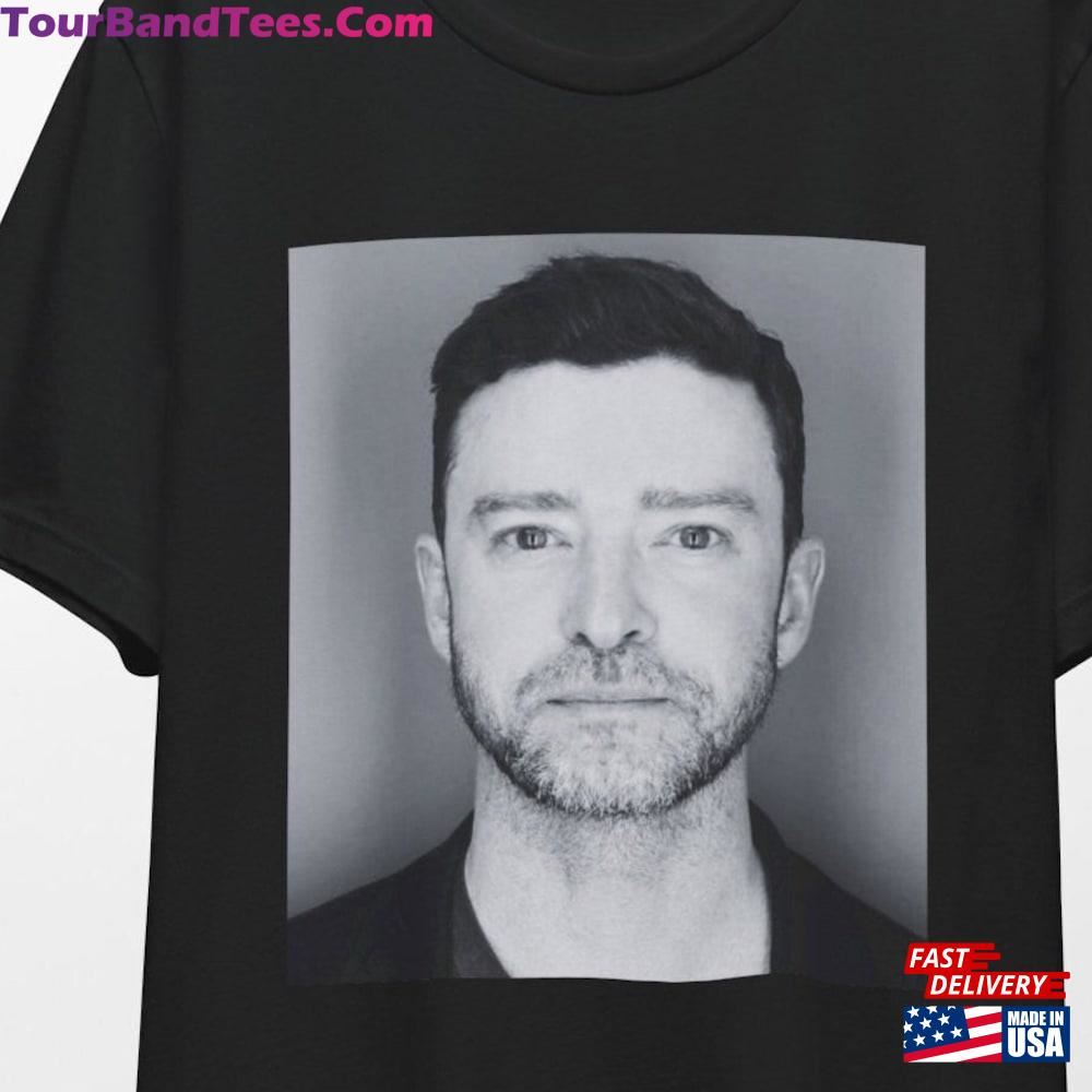 Justin Timberlake Mugshot Shirt Black And White Mug Shot Concert Sweatshirt Classic 29Uf115877 – Utopia Fashion