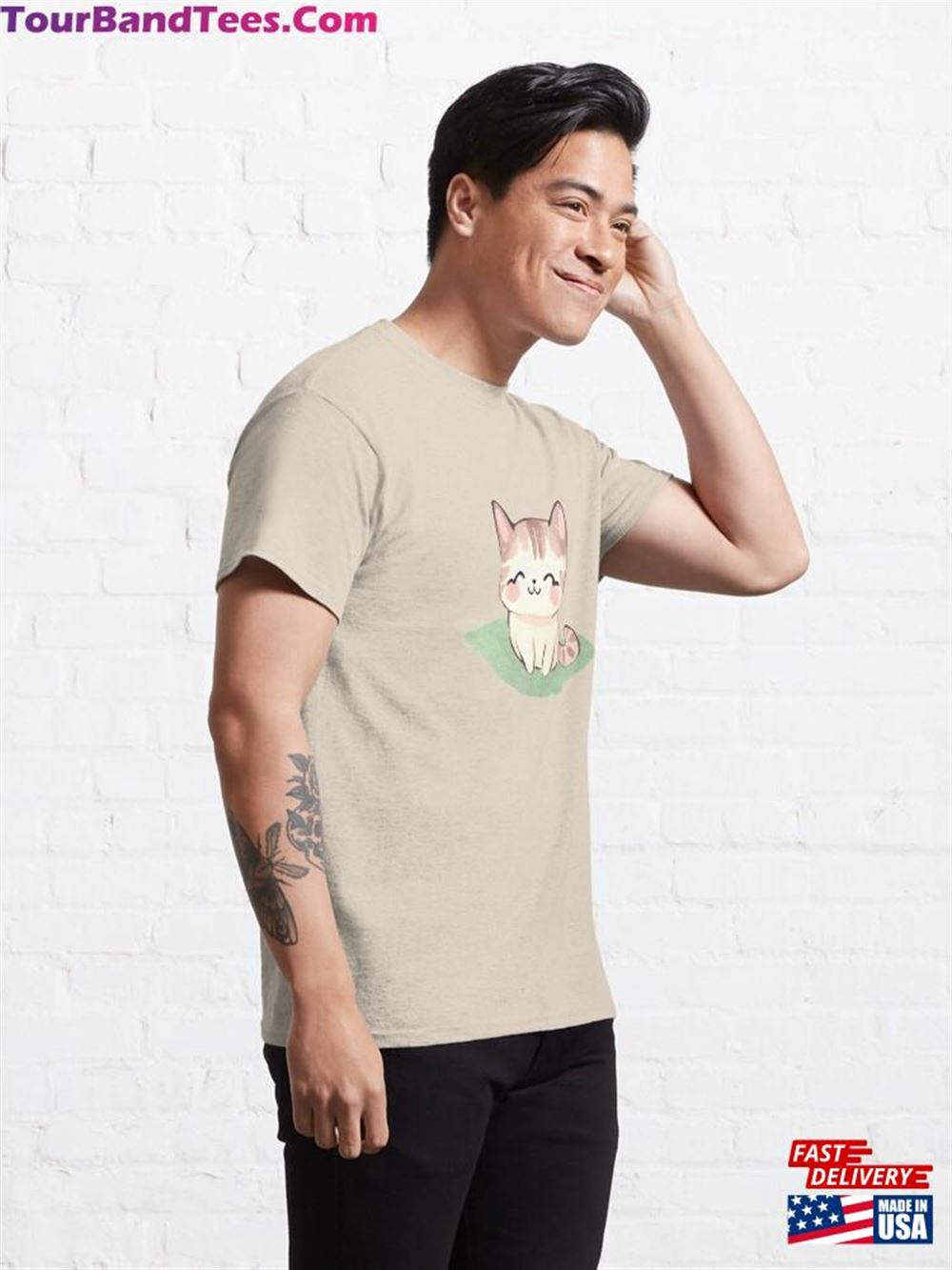 Kawaii Kitty Classic T-Shirt Unisex 29Uf097740 – Utopia Fashion