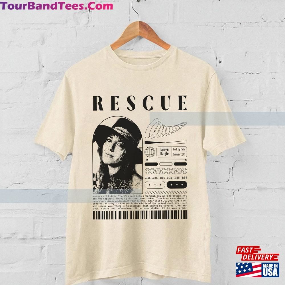 Lauren Daigle Shirt Rescue Lyric Song Merch Classic Unisex 29Uf097955 – Utopia Fashion