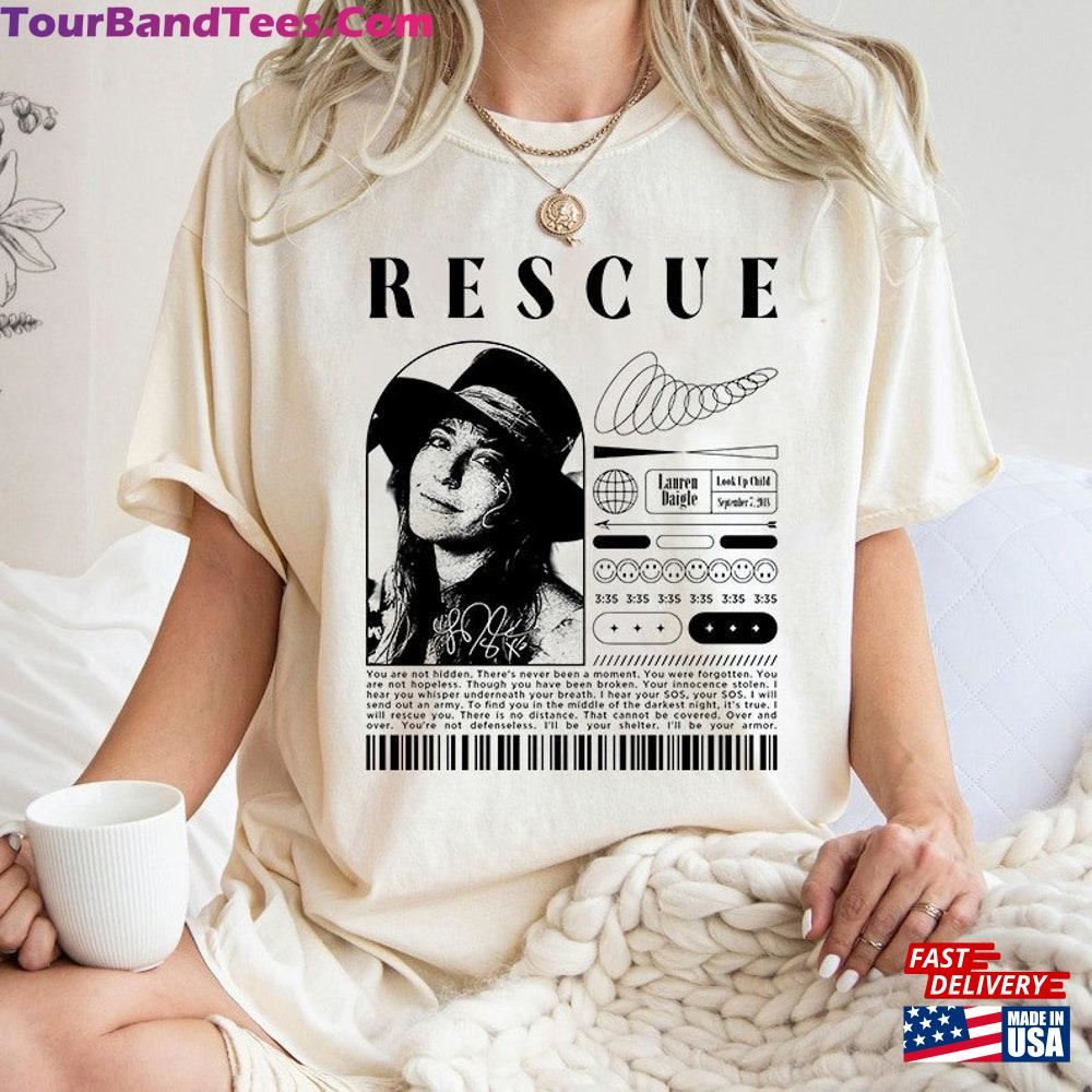 Lauren Daigle Shirt Rescue Lyric Song Merch Classic Unisex 29Uf097955 – Utopia Fashion