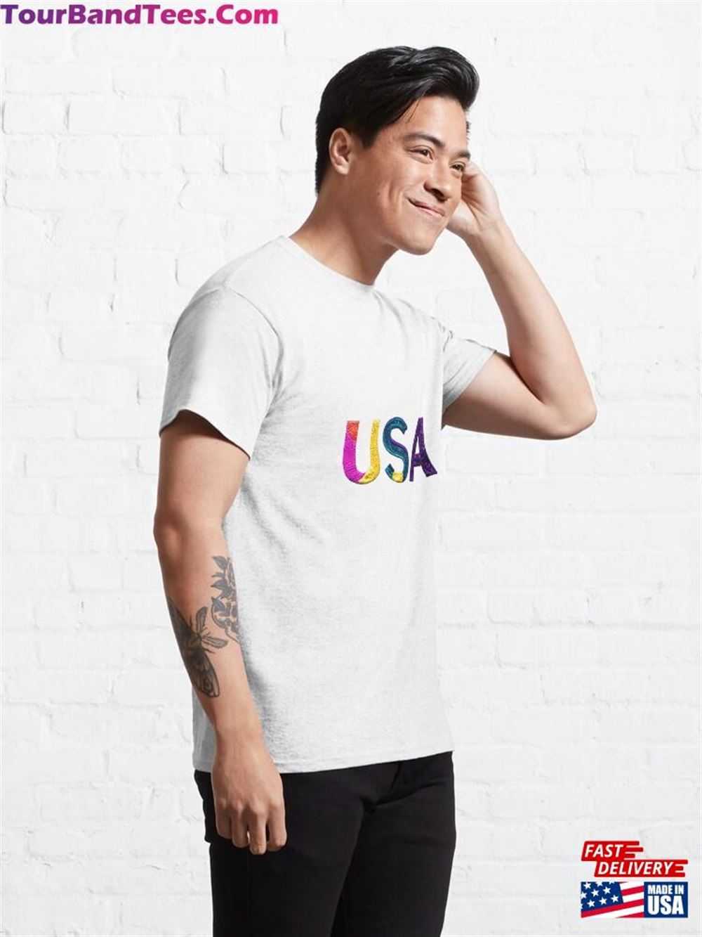 Letter Usa Monogram Typography Collage Abc Art Gift Classic T-Shirt 29Uf097016 – Utopia Fashion