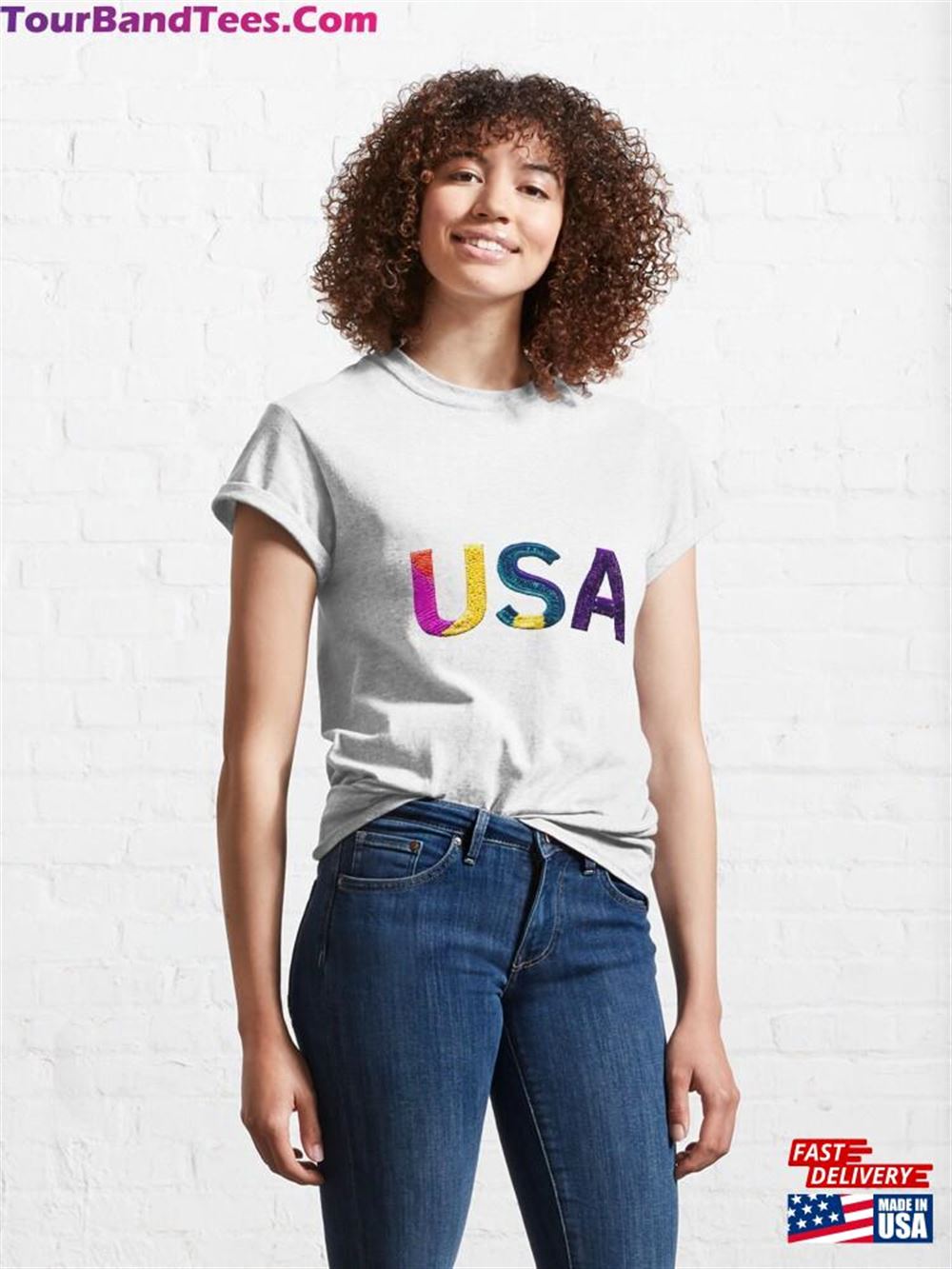 Letter Usa Monogram Typography Collage Abc Art Gift Classic T-Shirt 29Uf097016 – Utopia Fashion