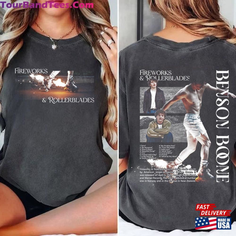 Limited Benson Boone Fireworks And Rollerblades World Tour Shirt Gift For Men Women Sweatshirt Unisex 29Uf096652 – Utopia Fashion