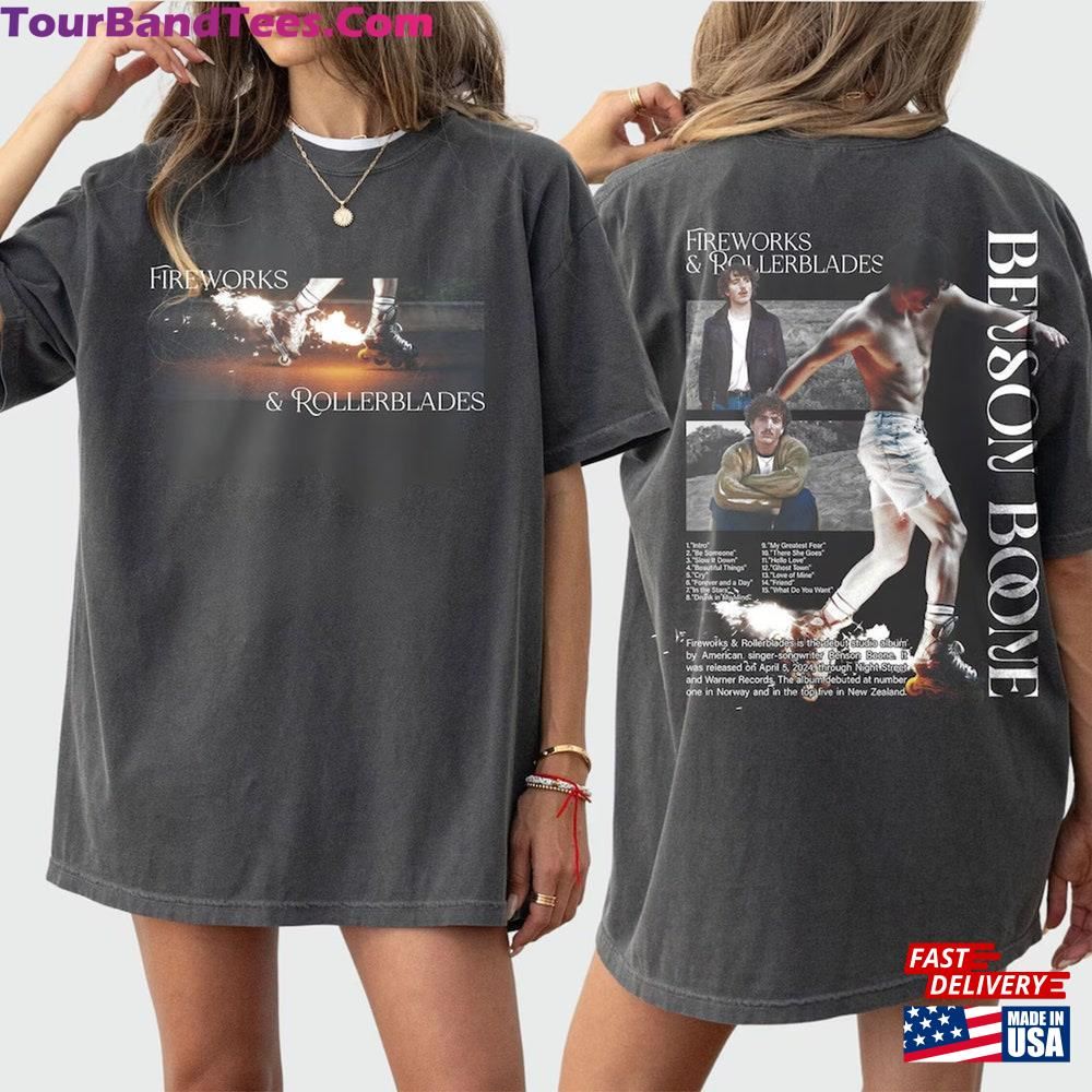 Limited Benson Boone Fireworks And Rollerblades World Tour Shirt Gift For Men Women Unisex Classic 29Uf096146 – Utopia Fashion