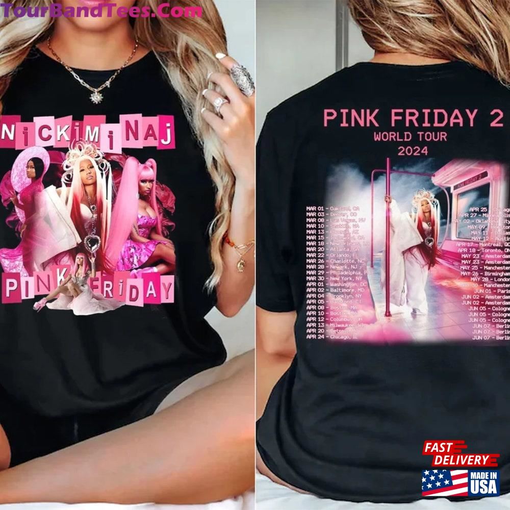 Limited Nicki Minaj Pink Friday Tour Vintage Shirt Retro World Sweatshirt T-Shirt 29Uf117385 – Utopia Fashion