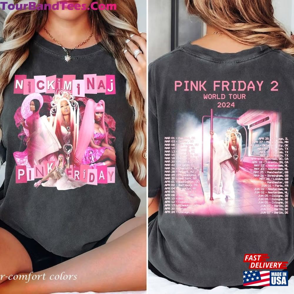 Limited Nicki Minaj Pink Friday Tour Vintage Shirt Retro World Sweatshirt T-Shirt Unisex 29Uf112334 – Utopia Fashion