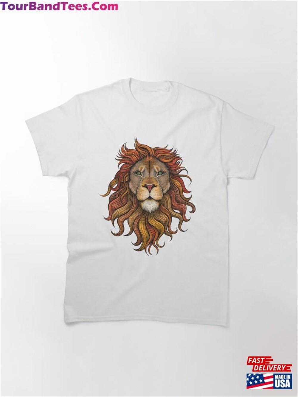 Lion Illustration Classic T-Shirt 29Uf106285 – Utopia Fashion