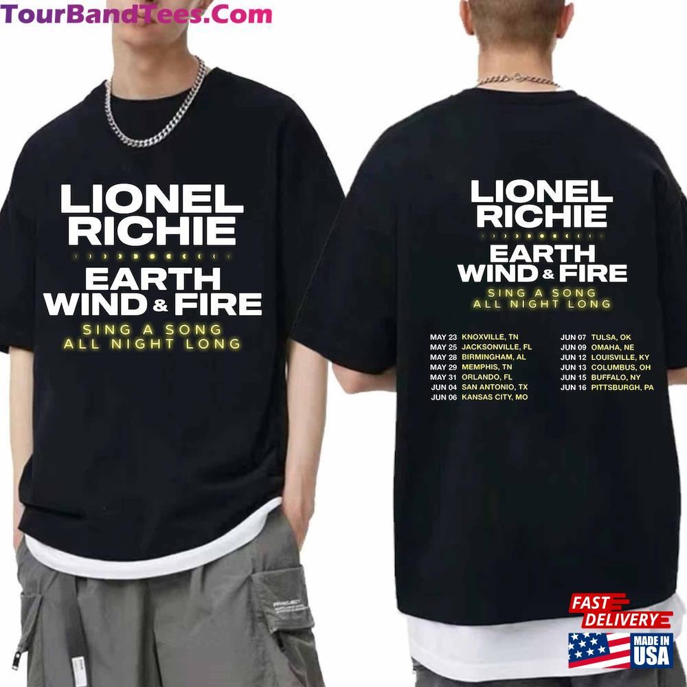 Lionel Richie And Earth Wind Amp Fire Sing A Song All Night Long Tour Shirt Hoodie T-Shirt 29Uf102719 – Utopia Fashion