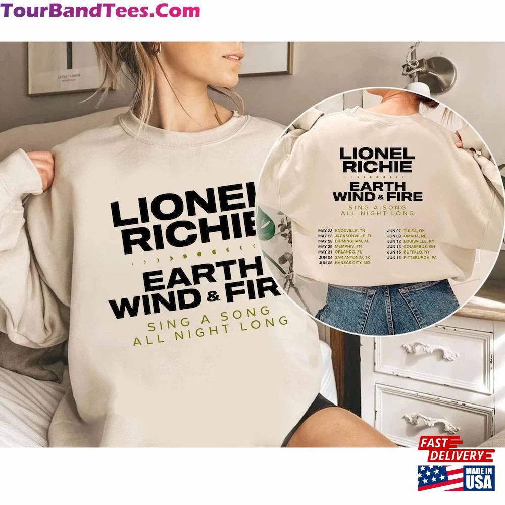 Lionel Richie And Earth Wind Amp Fire Sing A Song All Night Long Tour Shirt Hoodie T-Shirt 29Uf102719 – Utopia Fashion