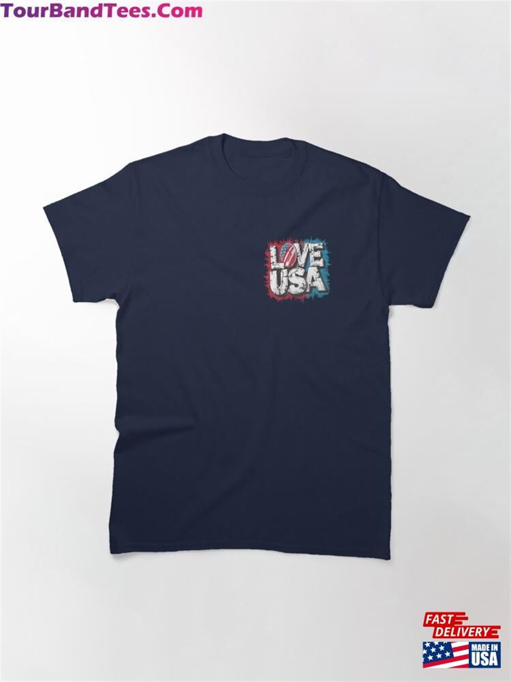 Love Usa Graffiti Type For The 4Th Of July Classic T-Shirt Sweatshirt 29Uf116412 – Utopia Fashion