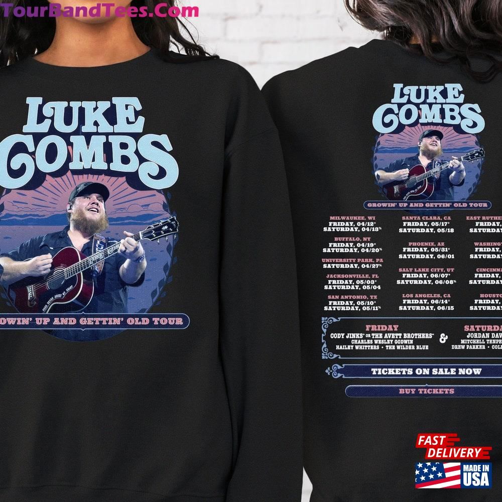 Luke Combs Tour Growing Up And Getting Old Sweatshirt Merch Country Music Tee T-Shirt 29Uf106116 – Utopia Fashion