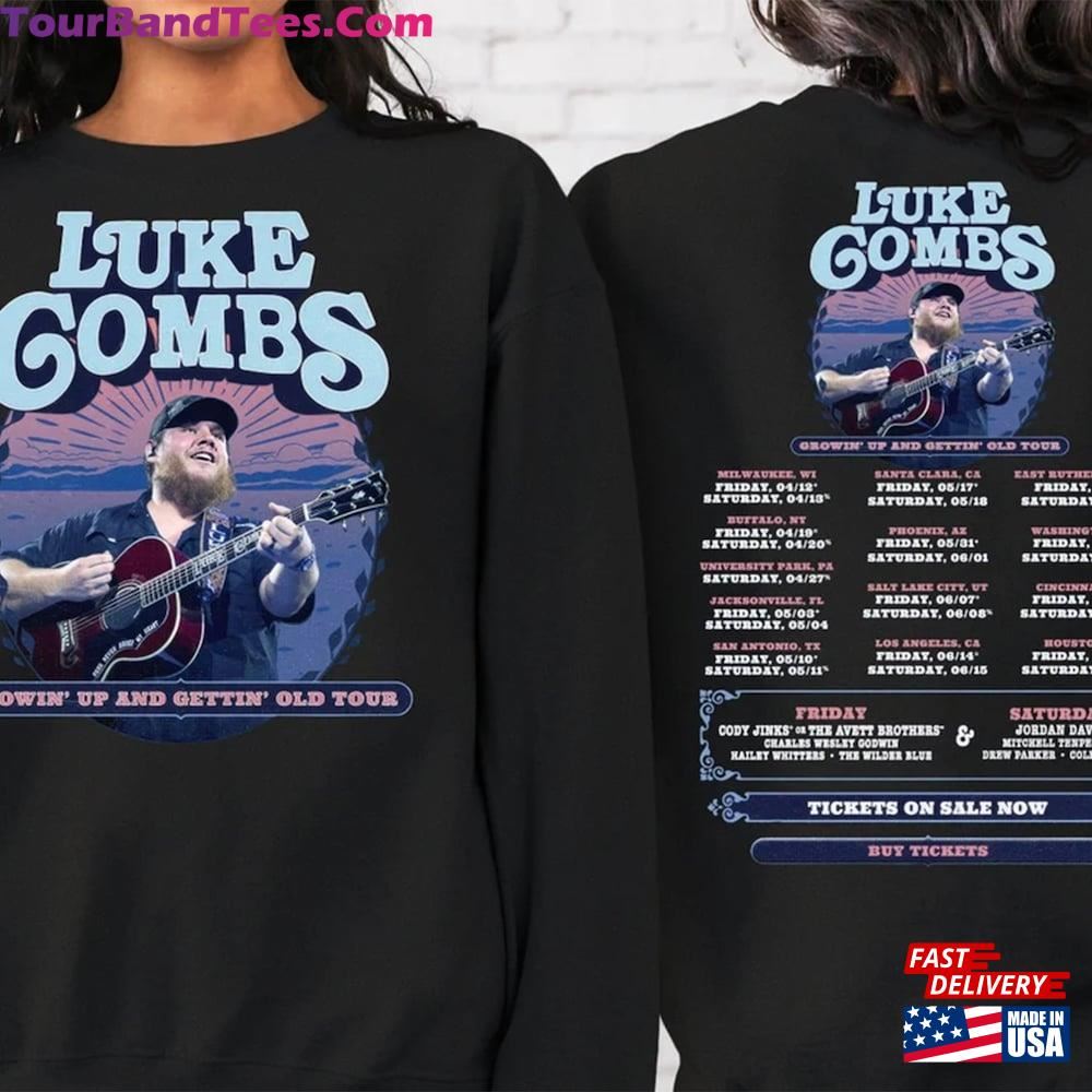 Luke Combs Tour Growing Up And Getting Old Sweatshirt Merch Country Music Tee Unisex T-Shirt 29Uf097524 – Utopia Fashion