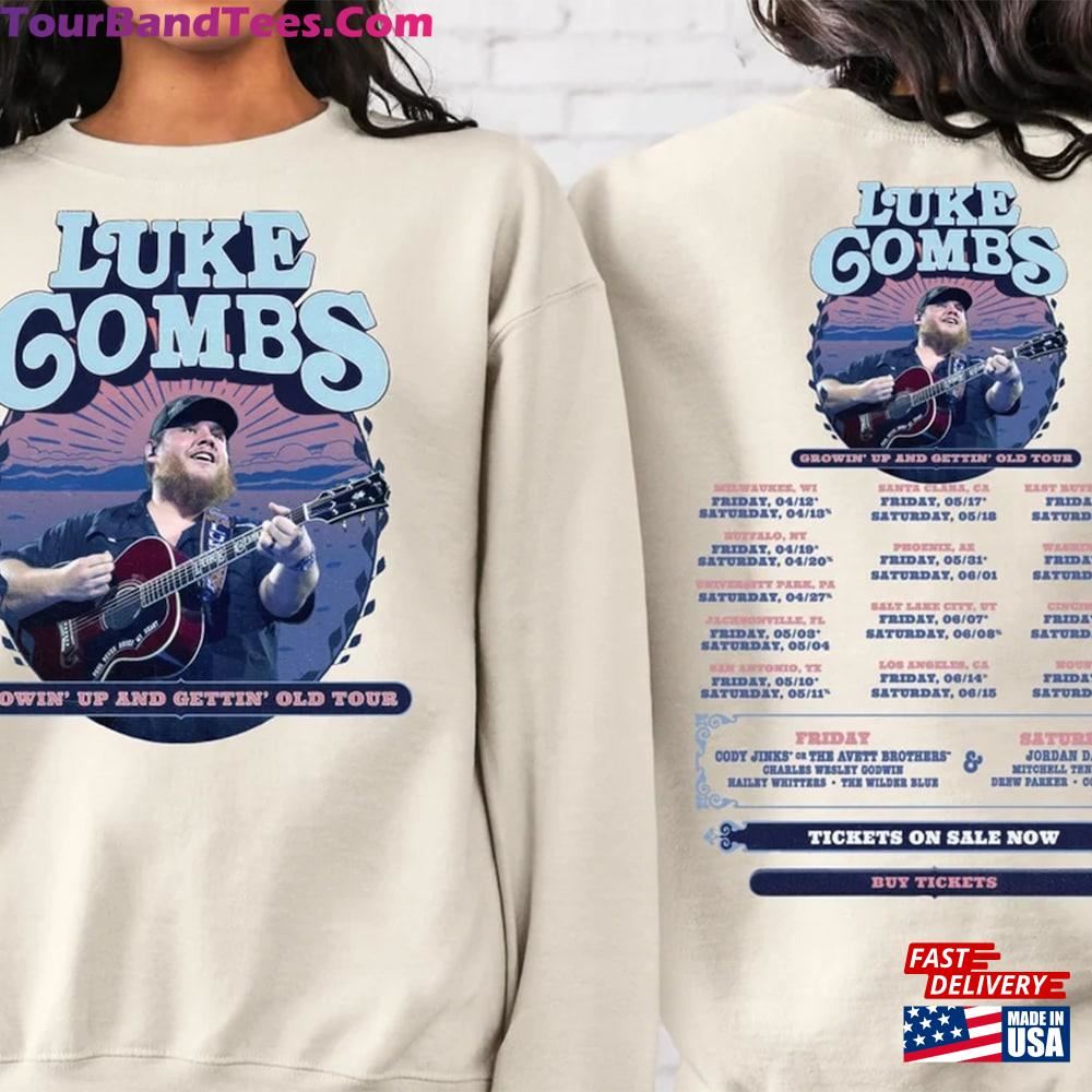 Luke Combs Tour Growing Up And Getting Old Sweatshirt Merch Country Music Tee Unisex T-Shirt 29Uf097524 – Utopia Fashion