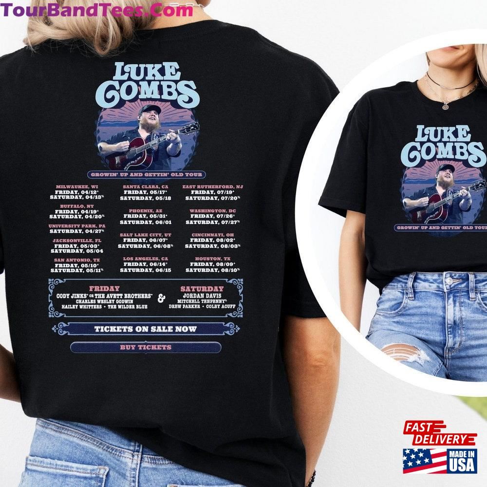 Luke Combs Usa Flag T-Shirt Graphic Tee Tour Shirt Sweatshirt Classic 29Uf116932 – Utopia Fashion