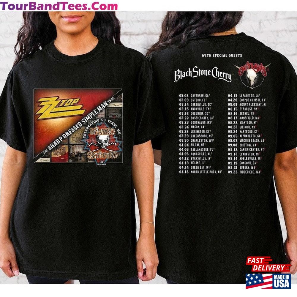 Lynyrd Skynyrd Zz Top Tour Shirt Sharp Dressed Simple Man Us Sweatshirt Unisex 29Uf101004 – Utopia Fashion