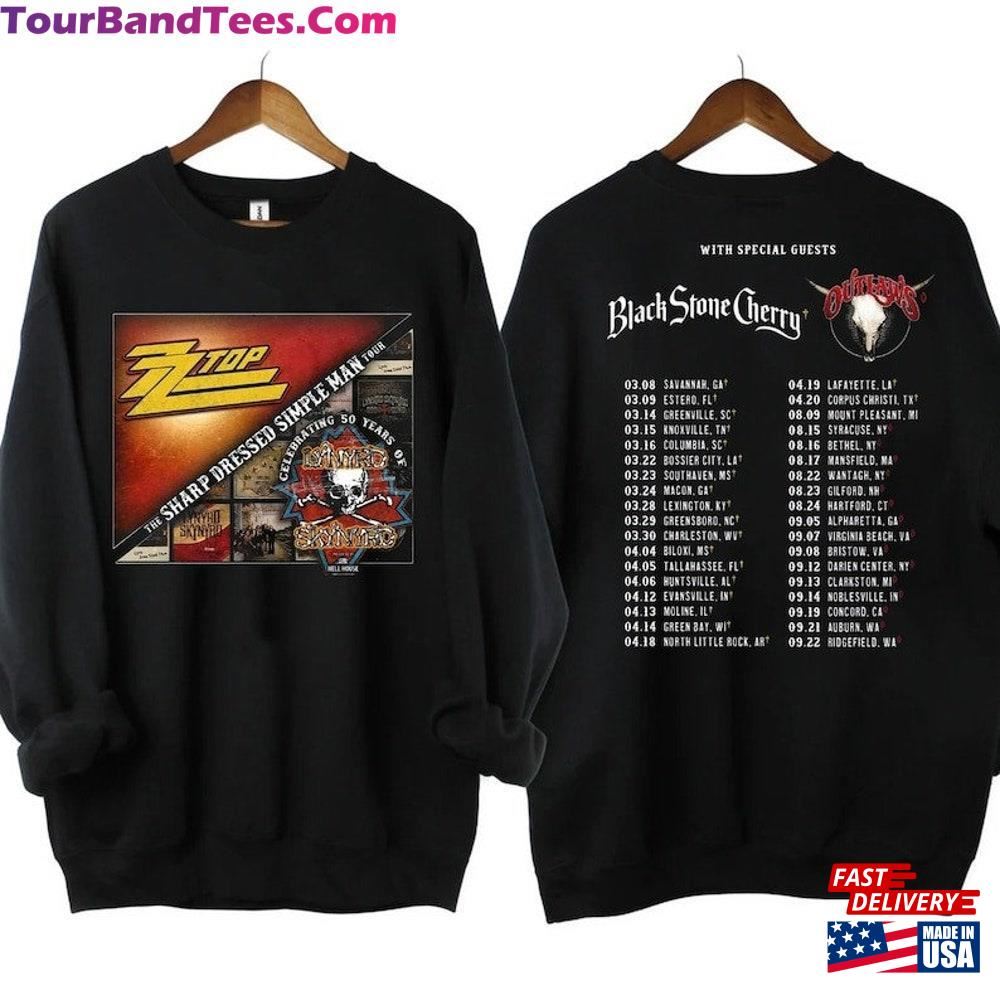 Lynyrd Skynyrd Zz Top Tour Shirt Sharp Dressed Simple Man Us Sweatshirt Unisex 29Uf101004 – Utopia Fashion